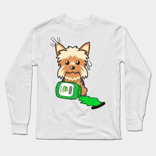 Naughty Yorkshire Terrier Spilled Wasabi Long Sleeve T-Shirt